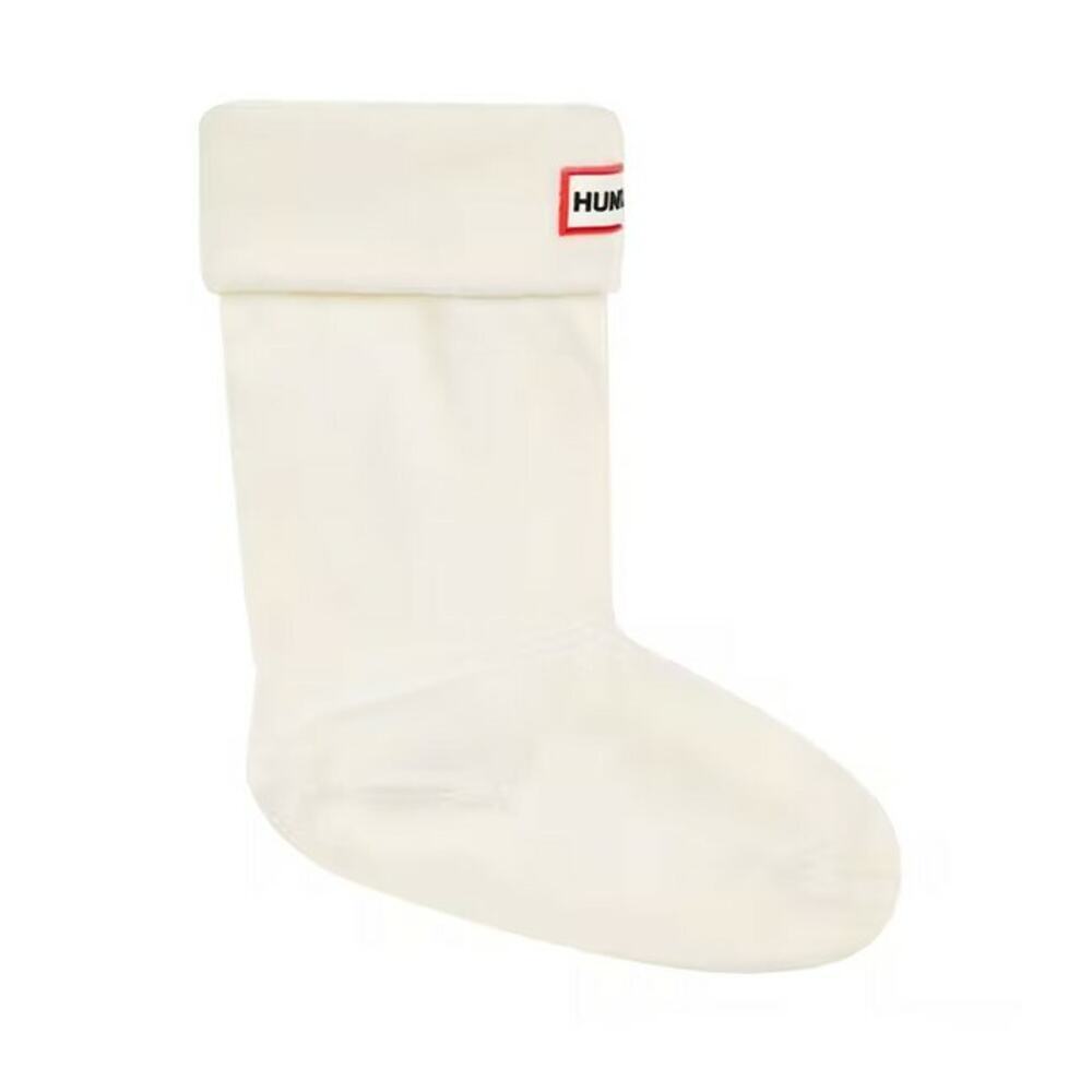 Hunter Kids Original Fleece Welly Boot Socks Cream Size XL
